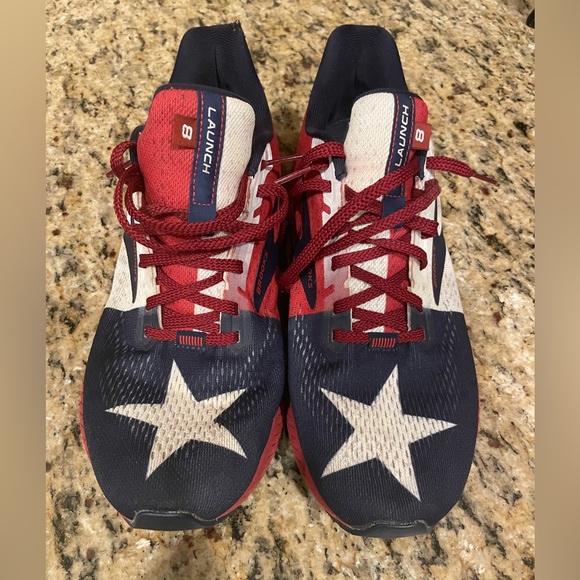 Brooks Launch 8 Running Shoe - Women's 9.5 - Texas Star Flag USA Red White Blue - Picture 1 of 7